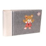 ΑΛΜΠΟΥΜ-ΜΙΝΙ ΑΣΠΡΟΜΑΥΡΟ ΜΕ ΑΡΚΟΥΔΑΚΙ ΡΙΖΟΧΑΡΤΟ - Image 6