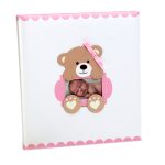 ΑΛΜΠΟΥΜ-ΛΕΥΚΟ/ΡΟΖ ΜΕ ΑΡΚΟΥΔΑΚΙ ΚΑΙ ΦΩΤΟΓΡΑΦΙΑ 29X32CM - Image 6