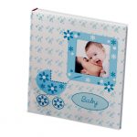 ΑΛΜΠΟΥΜ-ΛΕΥΚΟ/ΓΑΛΑΖΙΟ''BABY''ΜΕ ΚΑΡΟΤΣΑΚΙ ΚΑΙ ΦΩΤΟΓΡΑΦΙΑ 29X32CM - Image 4