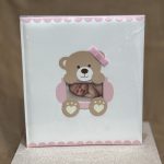 ΑΛΜΠΟΥΜ-ΛΕΥΚΟ/ΡΟΖ ΜΕ ΑΡΚΟΥΔΑΚΙ ΚΑΙ ΦΩΤΟΓΡΑΦΙΑ 29X32CM