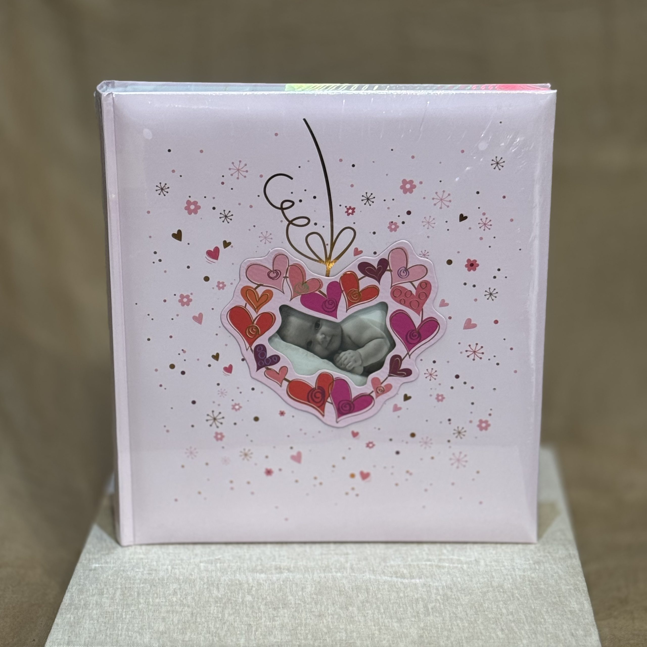 IMG_5760 ΑΛΜΠΟΥΜ-ΡΟΖ ΜΕ ΚΑΡΔΟΥΛΕΣ ΚΑΙ ΦΩΤΟΓΡΑΦΙΑ 29X32CM - Image 1