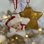 ΧΡΙΣΤΟΥΓΕΝΝΙΑΤΙΚΗ ΜΠΑΛΑ ΔΙΑΦΑΝΗ ΑΣΤΕΡΙ ΜΕ ΧΡΥΣΟ ΓΚΛΙΤΕΡ ΦΩΤΟΓΡΑΦΙΑ - Image 2