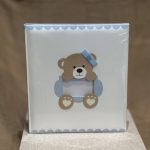 ΑΛΜΠΟΥΜ-ΛΕΥΚΟ/ΓΑΛΑΖΙΟ ΜΕ ΑΡΚΟΥΔΑΚΙ ΚΑΙ ΦΩΤΟΓΡΑΦΙΑ 29X32CM